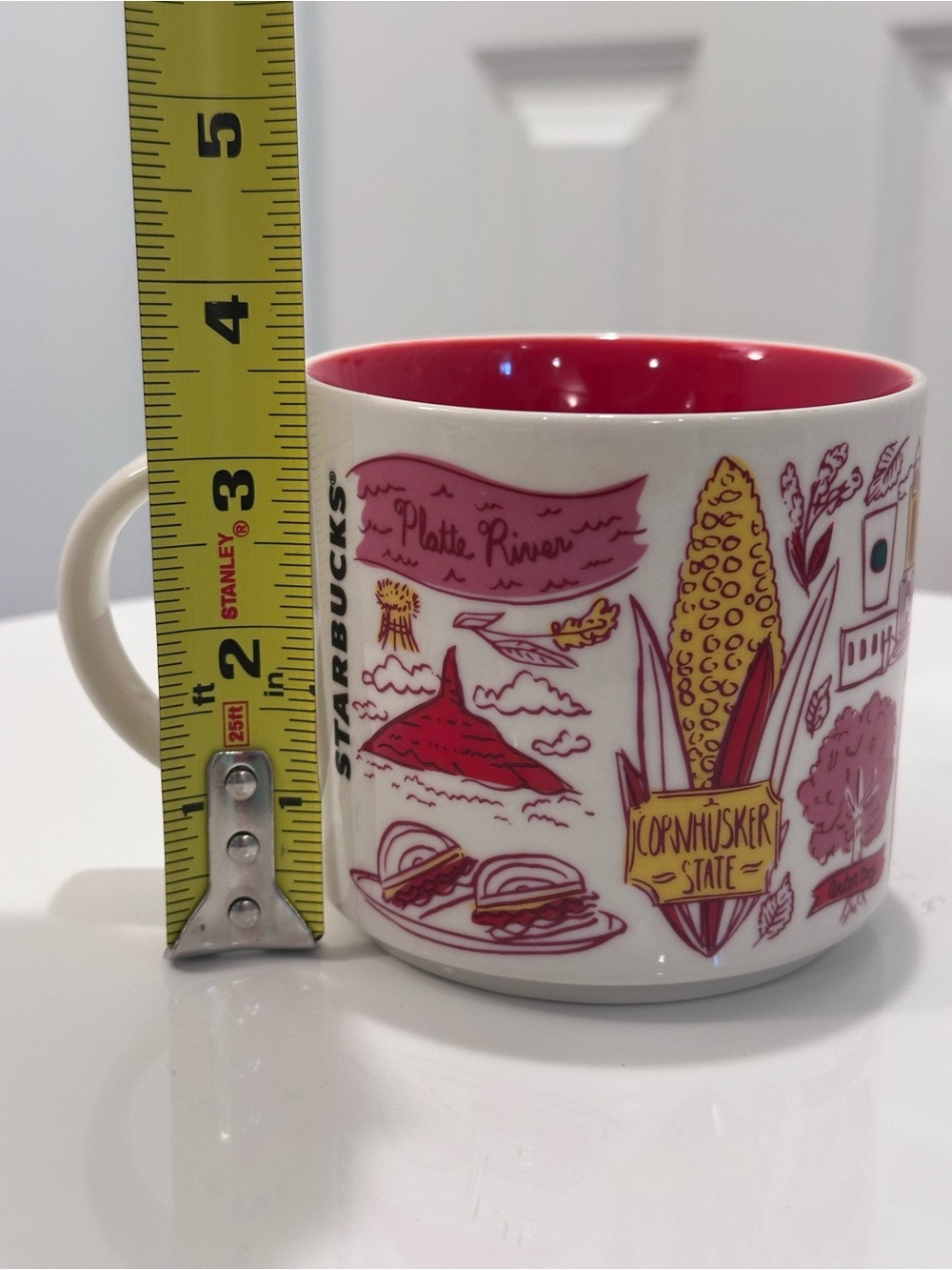 Starbucks Nebraska Been There Series 14 oz Mug 2018 Red White Collectible - Picture 7 of 8